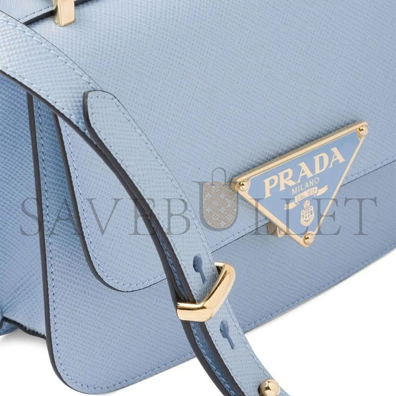 PRADA SAFFIANO LEATHER FLAP SHOULDER BAG 1BD320 (22*15*6cm) 